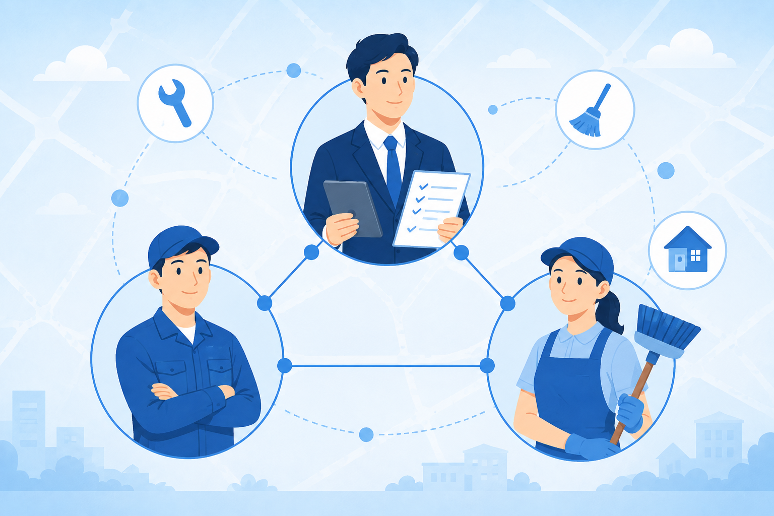 協力会社との連携のイメージ
